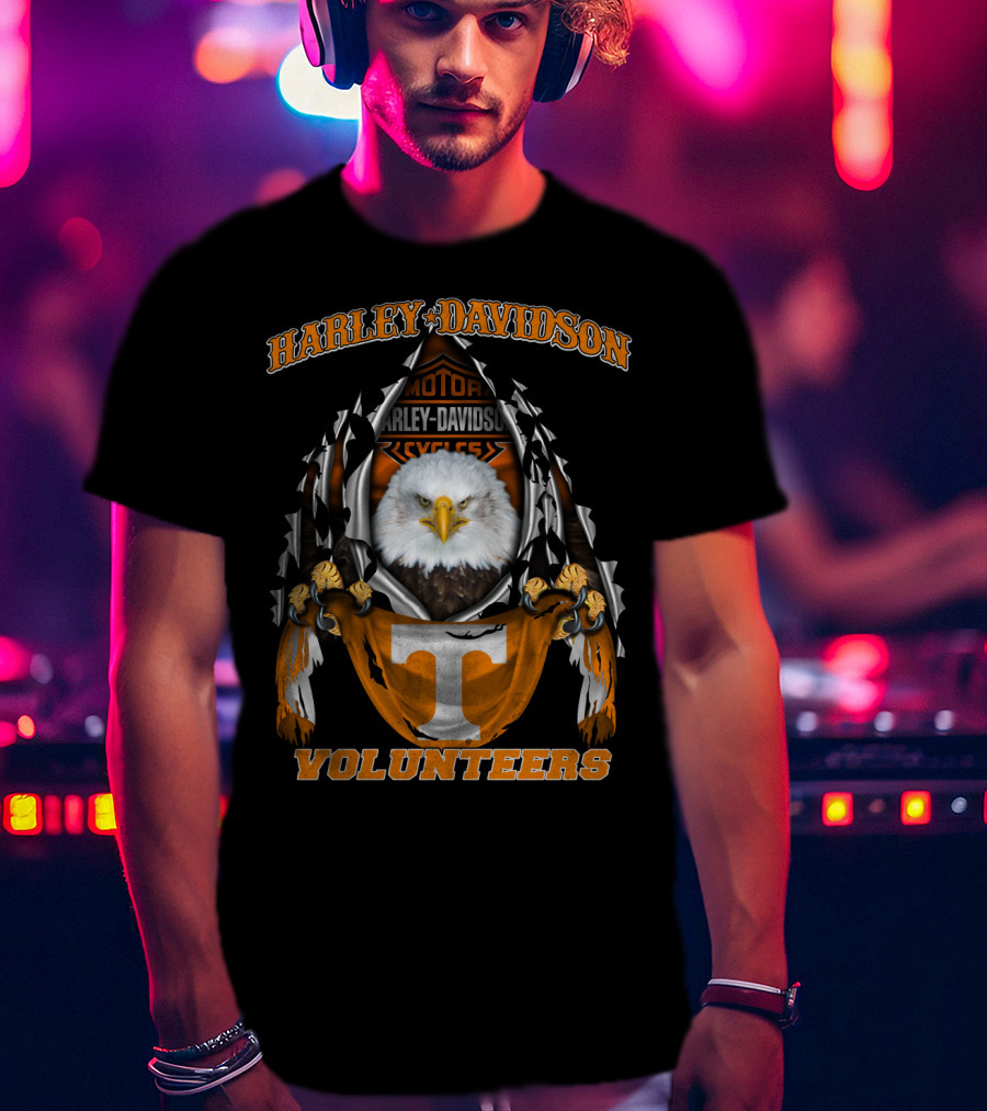 Harley Davidson Volunteers Tennessee Eagles Ncaa 3003 T-Shirt