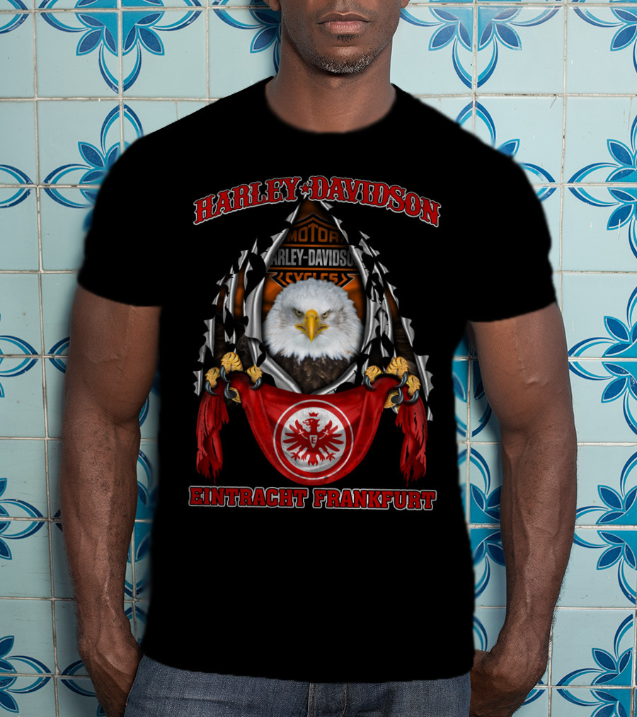 Harley Davidson Motorcycles Eintracht Frankfurt Eagle T-Shirt