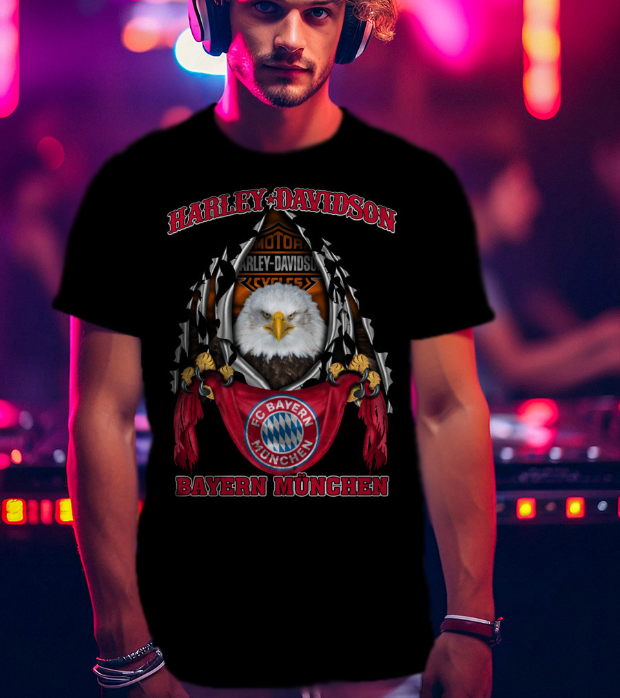 Harley Davidson Fc Bayern München Eagle Motorcycles 31.03 Ger T-Shirt