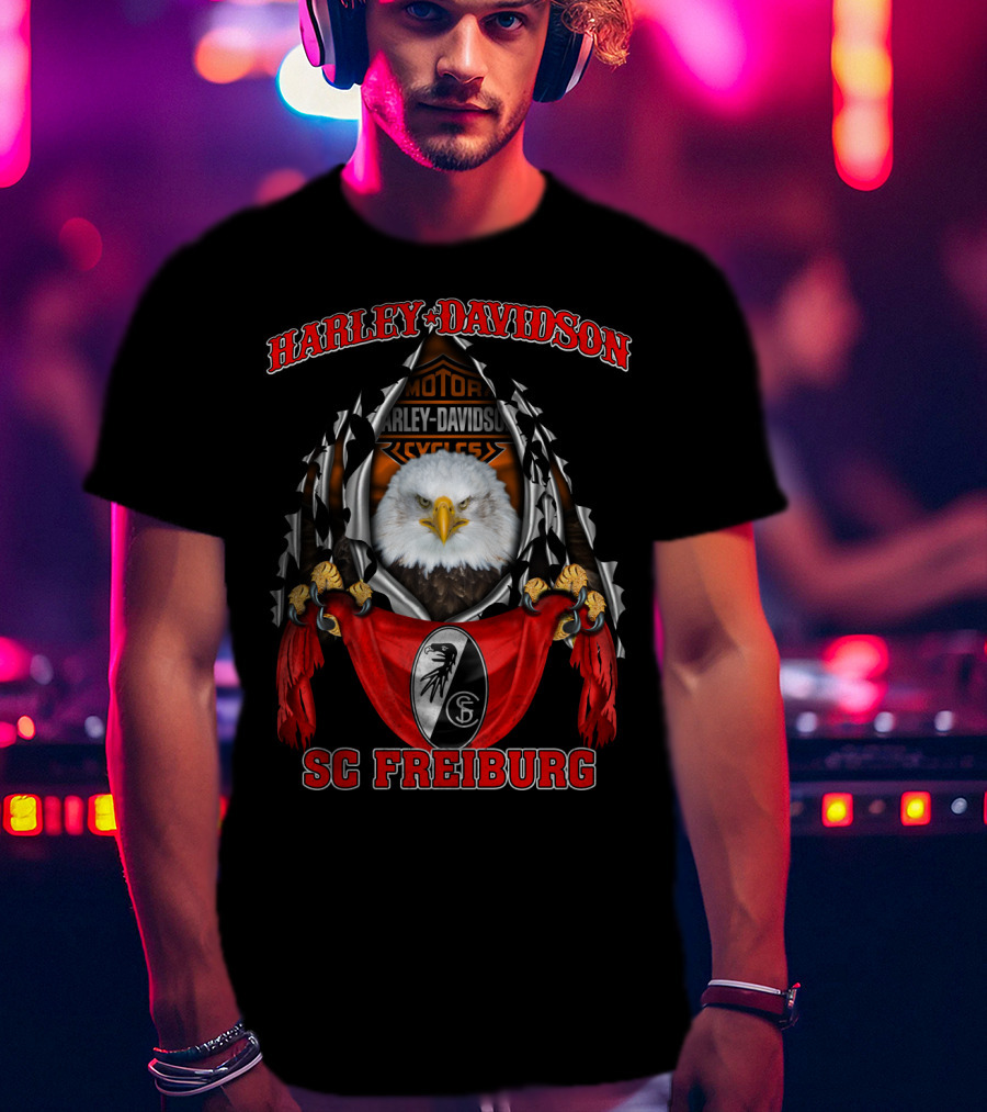 Harley Davidson Motorcycles Sc Freiburg Eagle T-Shirt
