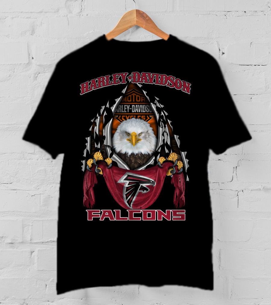 Harley Davidson Motorcycles Atlanta Falcons Eagle 03.31 Nfl T-Shirt