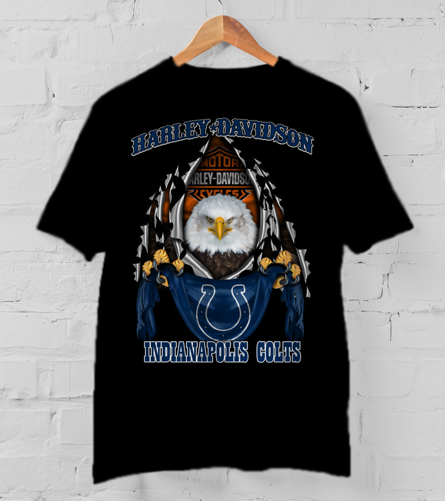 Harley Davidson Motor Indianapolis Colts Eagle T-Shirt
