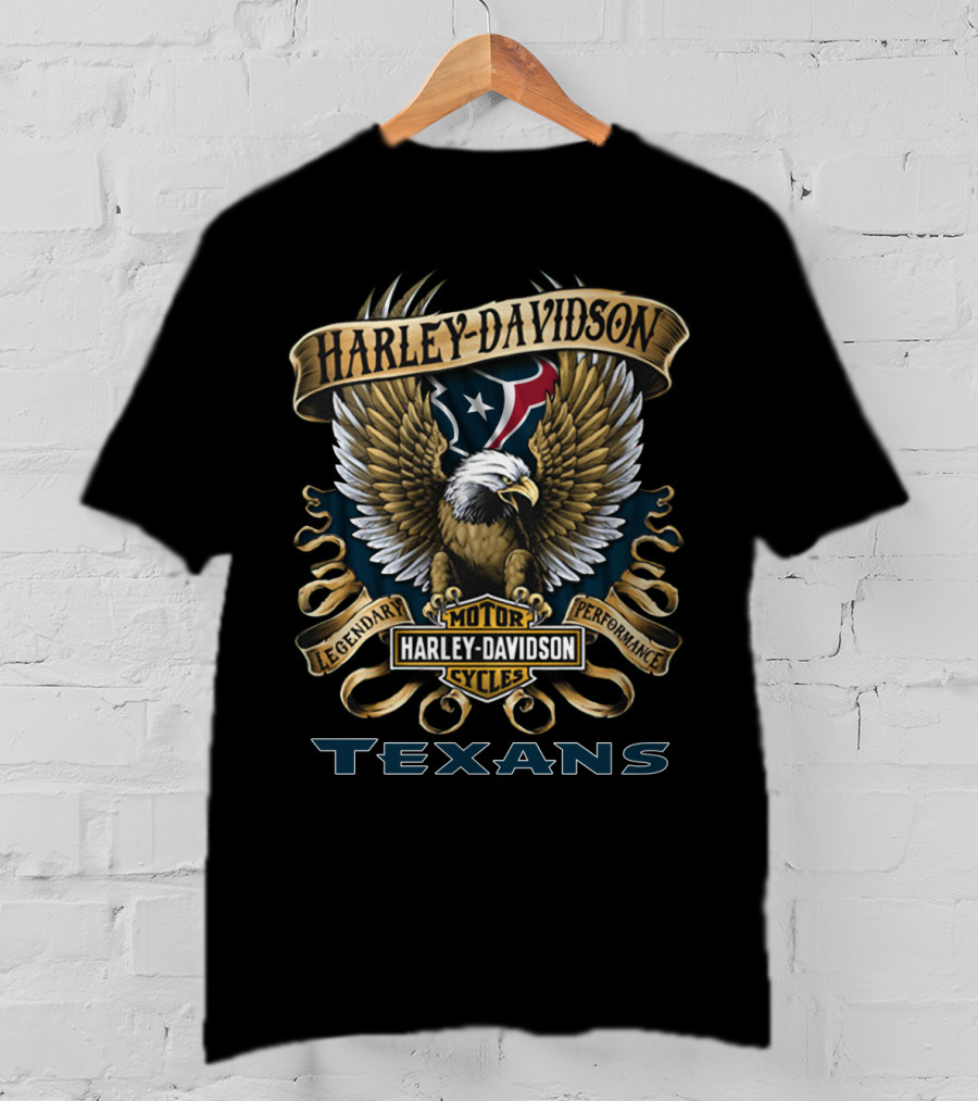 Harley Davidson Texans Motorcycles Legendary Performance 01.04 Houston T-Shirt