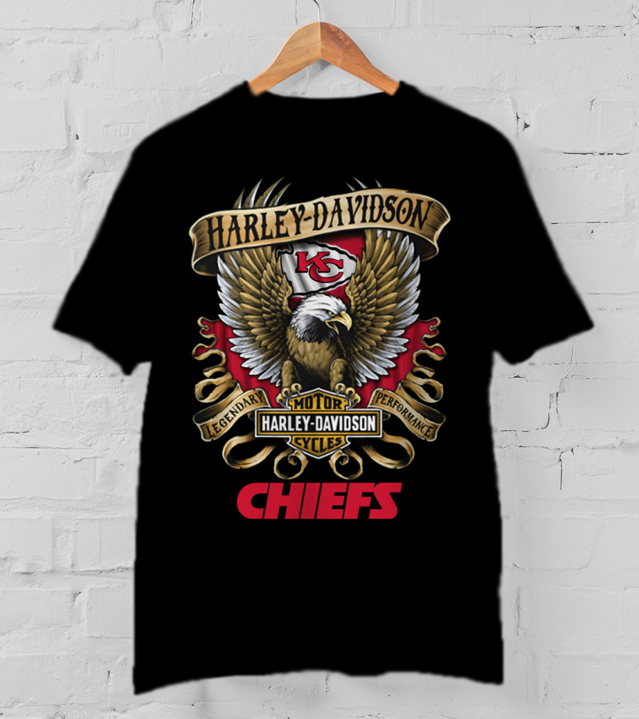 Kansas City Chiefs Harley Davidson Motor Cycles Legendary Performance T-Shirt