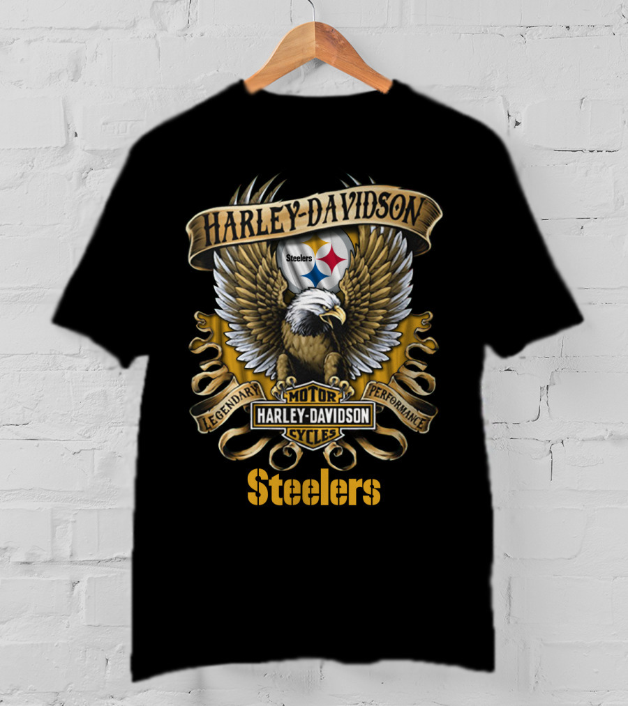 Harley Davidson Legendary Motor Cycles Steelers T-Shirt