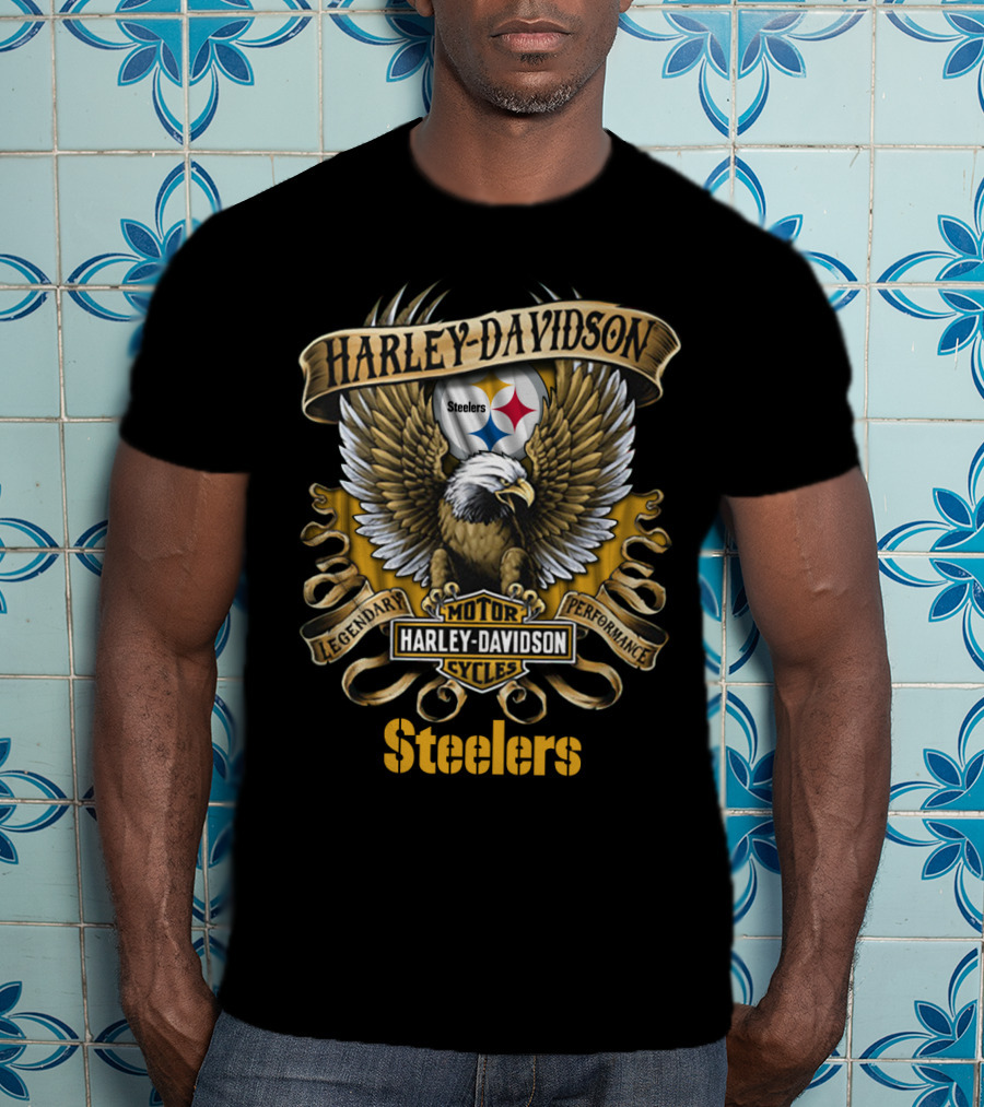Harley Davidson Legendary Motor Cycles Steelers T-Shirt