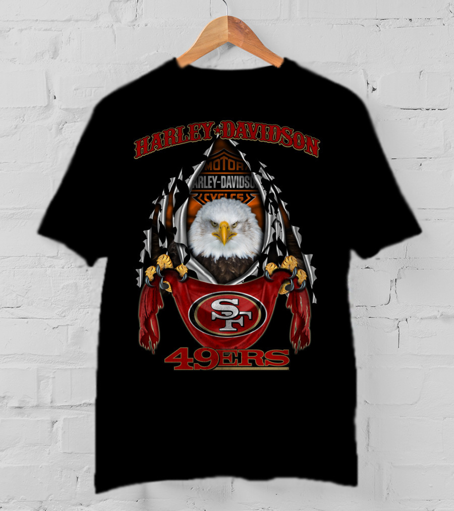 Harley Davidson San Francisco 49ers Eagle Graphic Nfl 84 T-Shirt