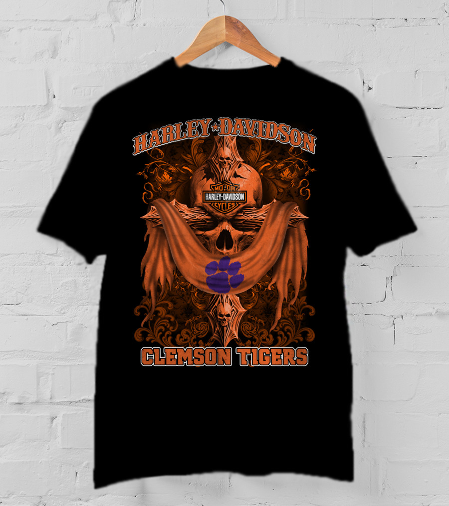 Harley Davidson Motor Cycles Clemson Tigers T-Shirt