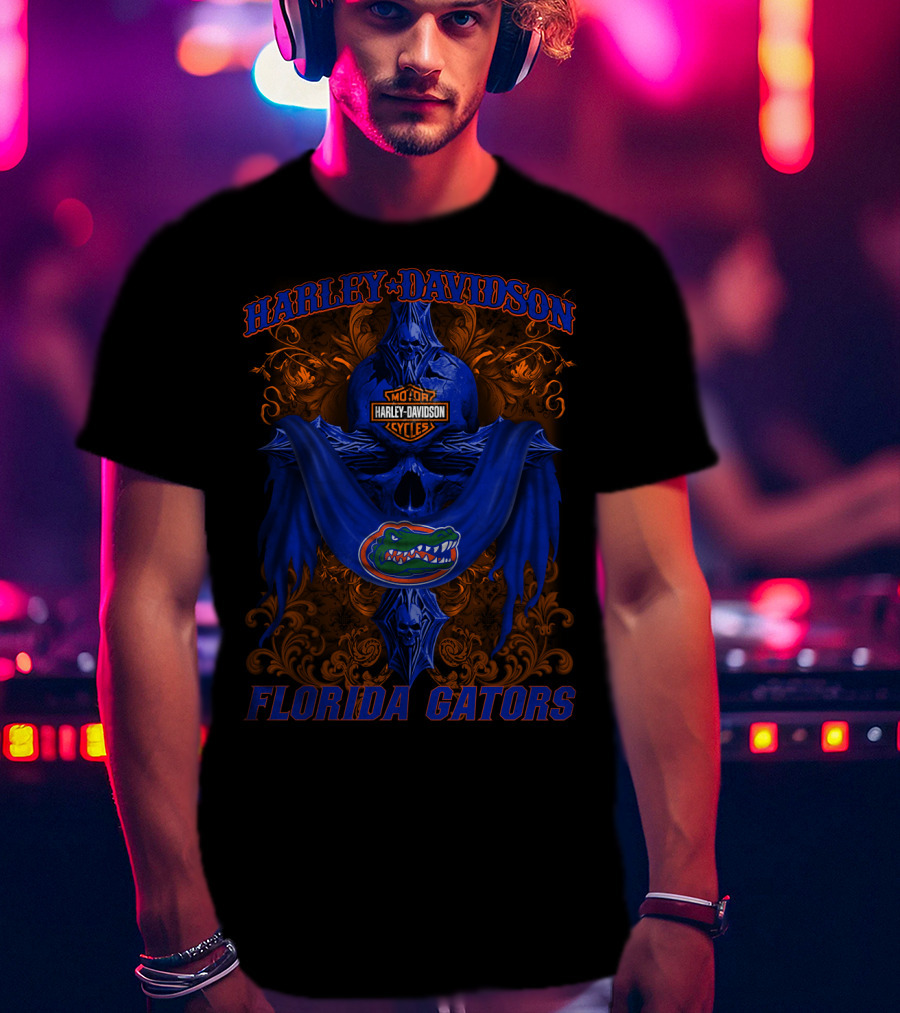Harley Davidson Motorcycles Florida Gators Ncaa 84 T-Shirt
