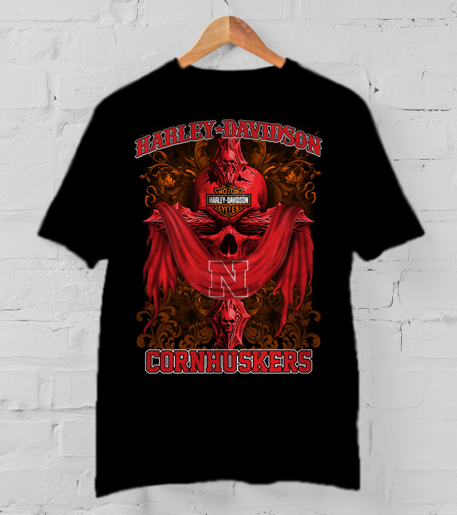 Harley Davidson Cornhuskers Nebraska Motorcycles N T-Shirt