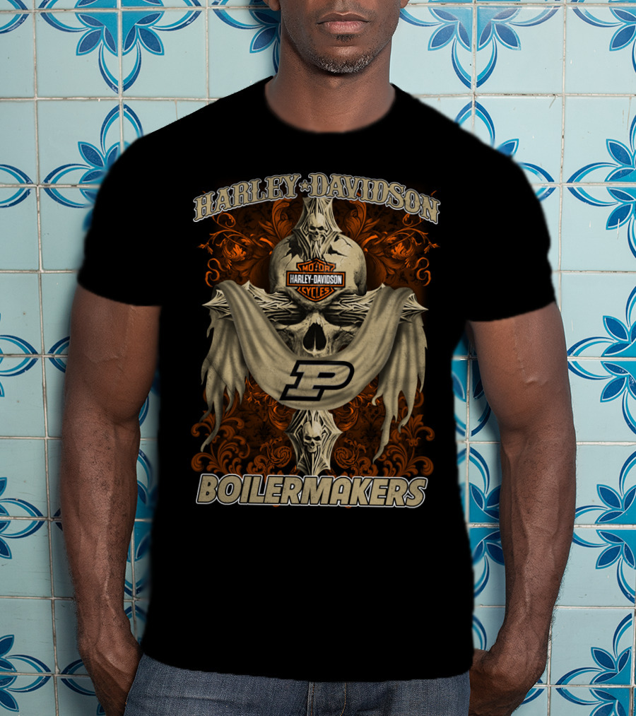 Harley Davidson Motorcycles Boilermakers Purdue T-Shirt