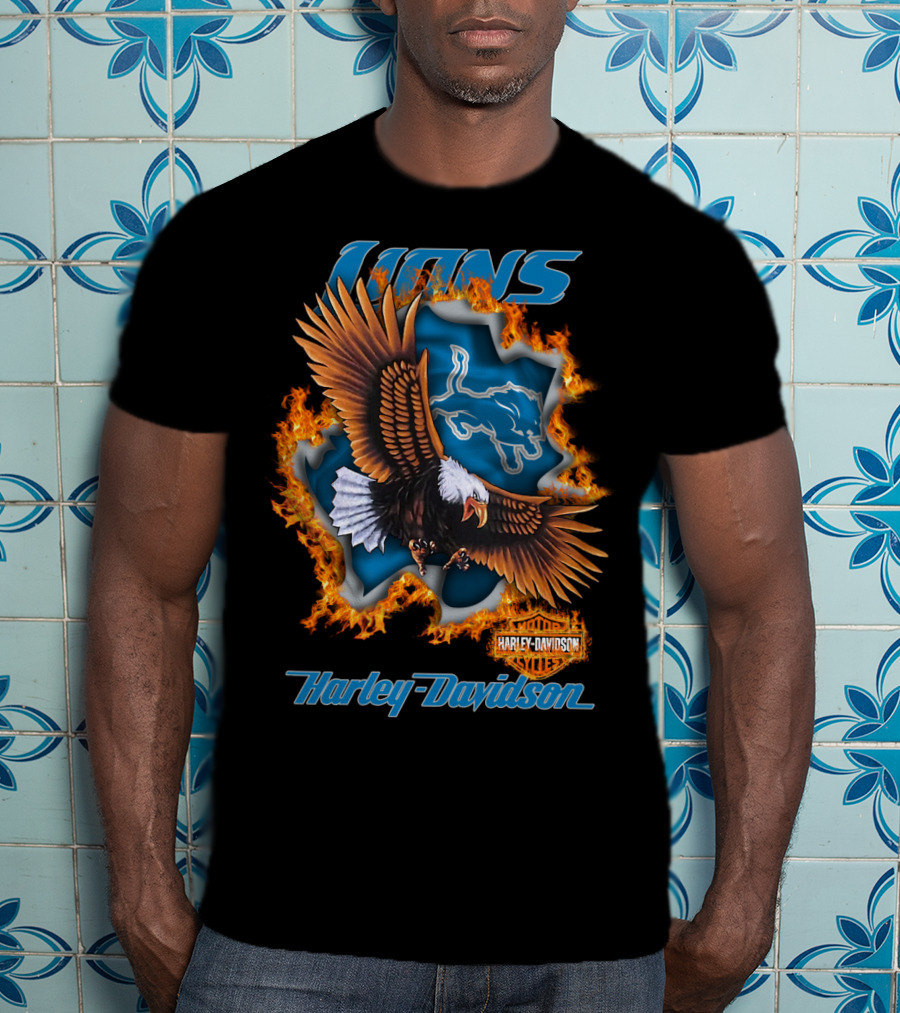 Lions Harley Davidson Nfl 84 Detroit Lions T-Shirt