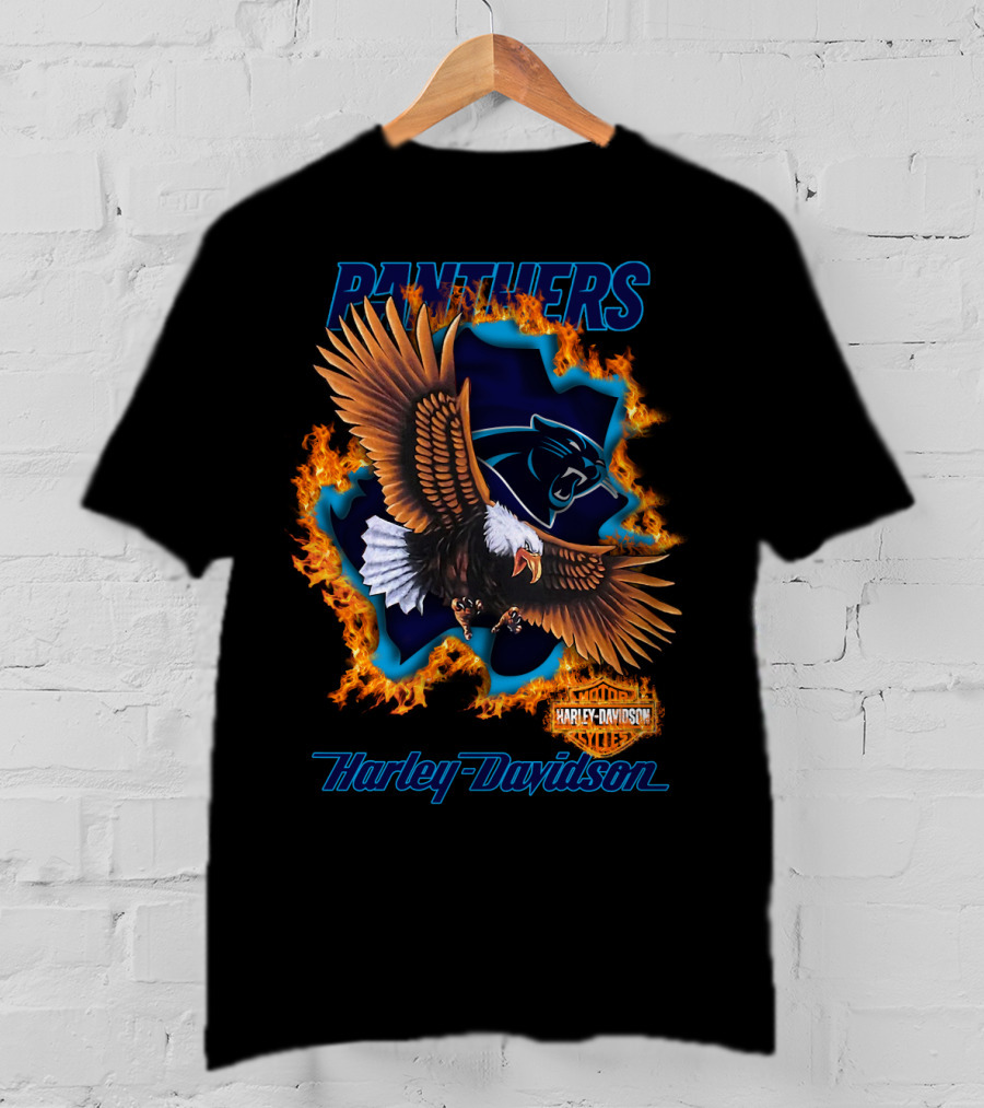 Panthers Harley Davidson Nfl 84 Carolina Eagles T-Shirt