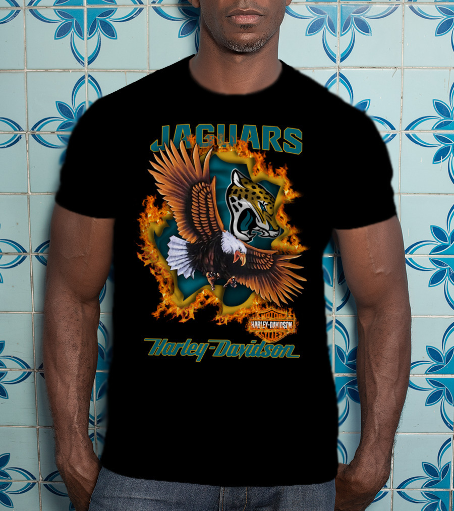 Jaguars 84 Harley Davidson Nfl Jacksonville T-Shirt