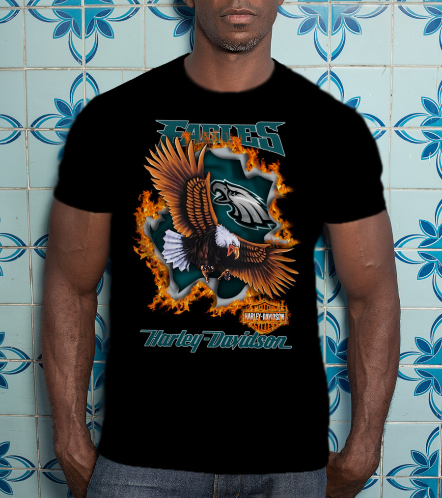 Eagles Harley Davidson Philadelphia Nfl 84 T-Shirt