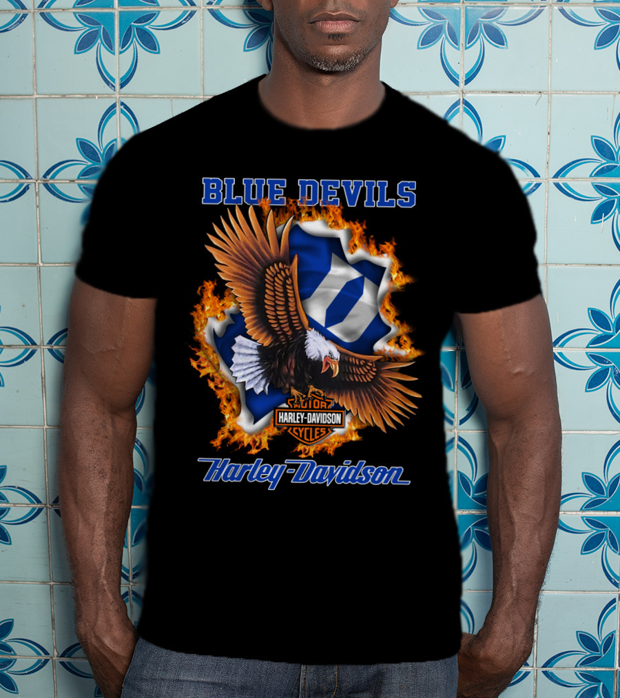 Blue Devils Harley Davidson Ncaa Duke 04.08 T-Shirt