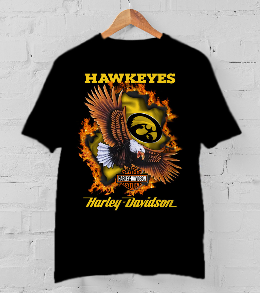 Hawkeyes Harley Davidson Cycles Hd Ncaa 04.08 Iowa Hawkeyes T-Shirt