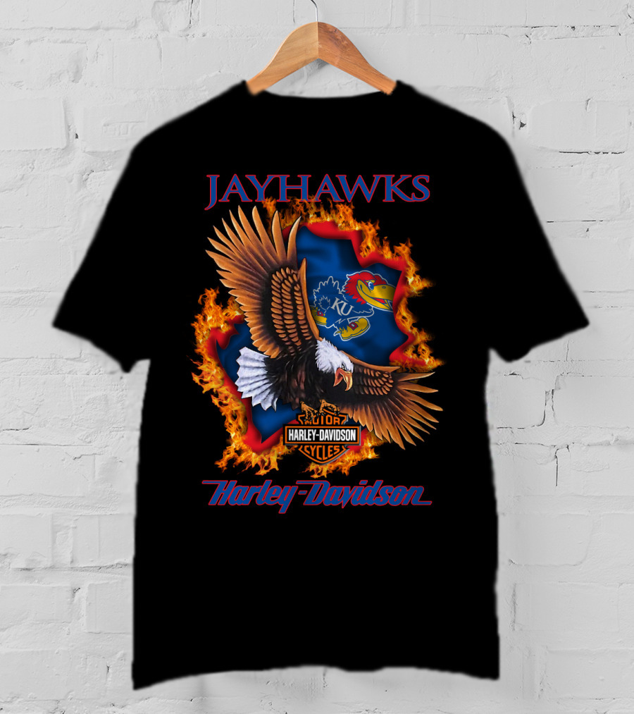 Jayhawks Harley Davidson Ncaa Kansas 04 Kansas Jayhawks T-Shirt