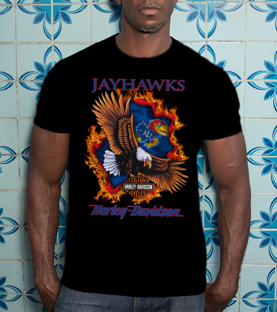 Jayhawks Harley Davidson Ncaa Kansas 04 Kansas Jayhawks T-Shirt