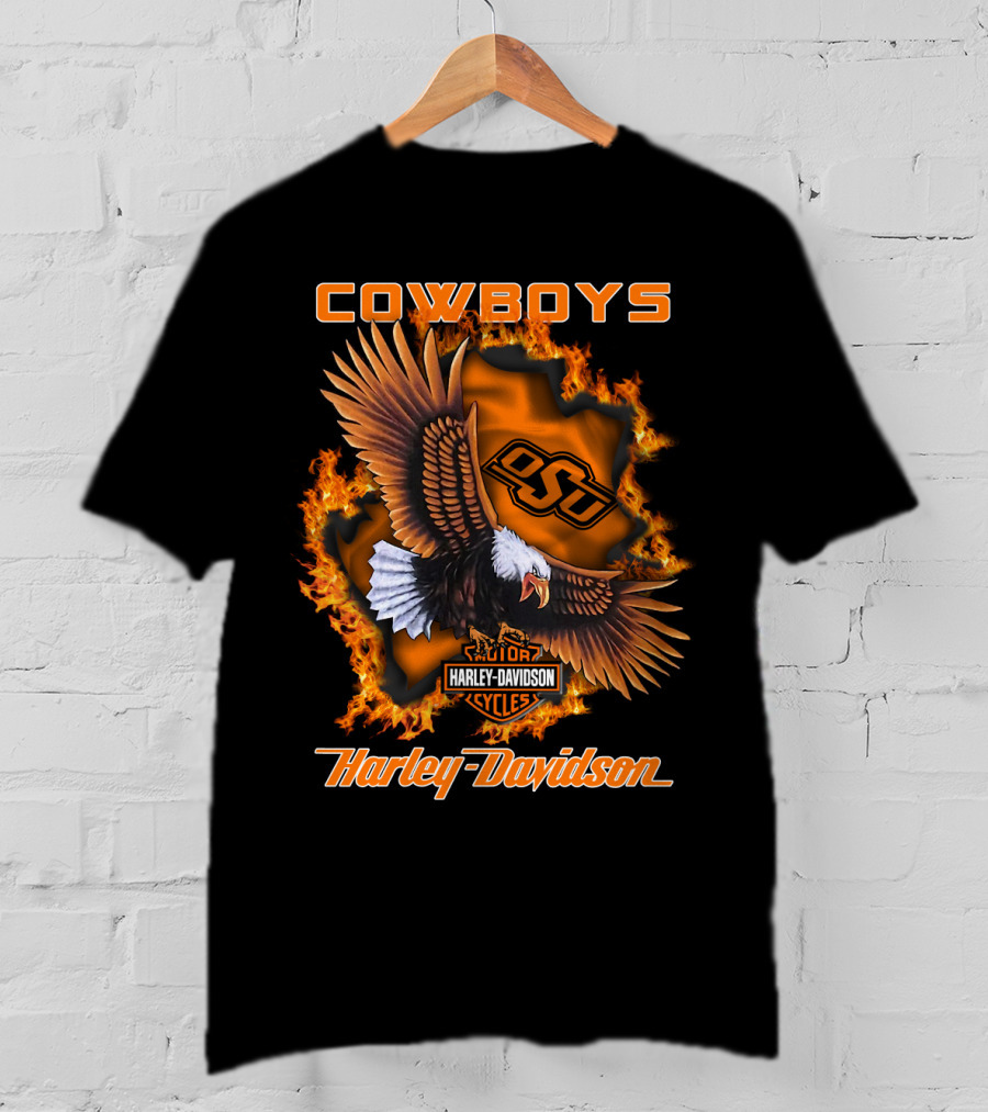 Cowboys Osu Harley Davidson Cycles Ncaa Oklahoma State T-Shirt