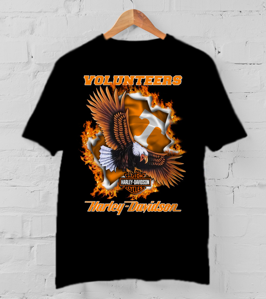 Volunteers Harley Davidson Eagle Tennessee Volunteers T-Shirt