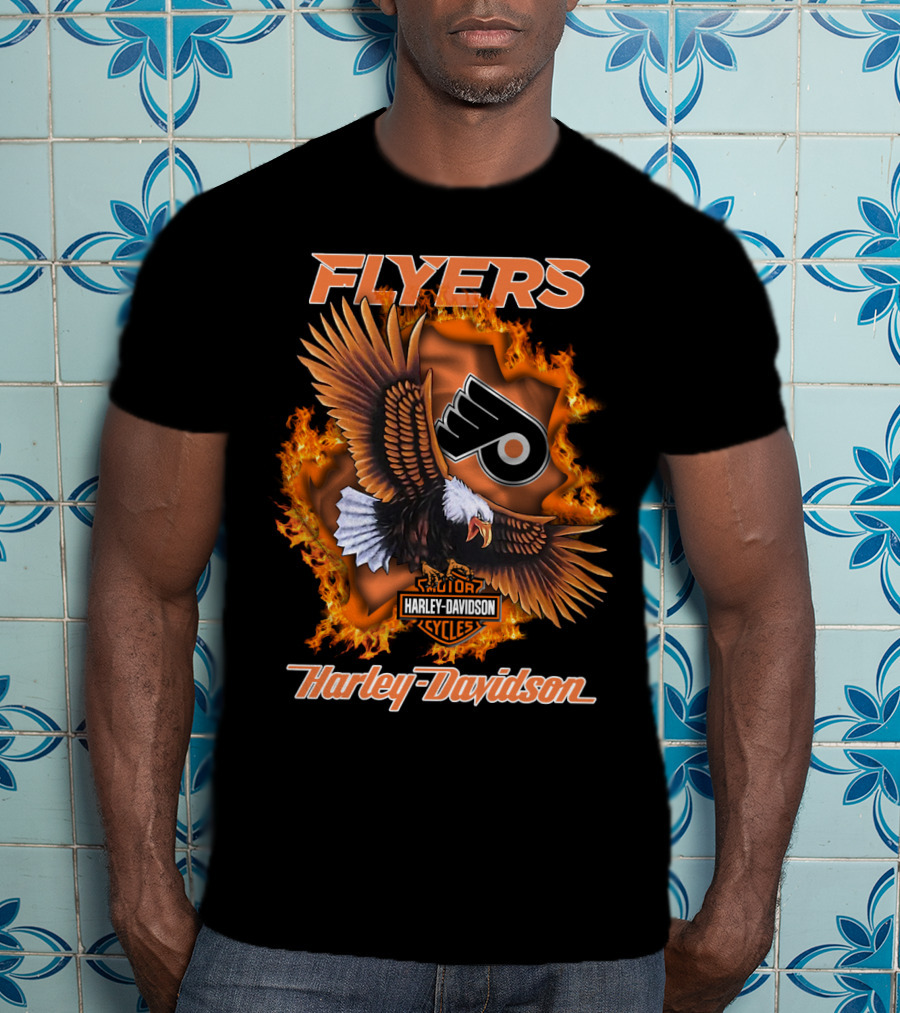 Flyers Harley Davidson Philadelphia Flyers Nhl 1204 T-Shirt