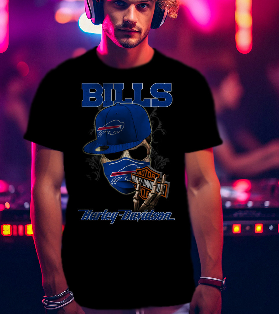 Bills Harley Davidson Nfl Buffalo Bills Harley Davidson Motorcycles T-Shirt
