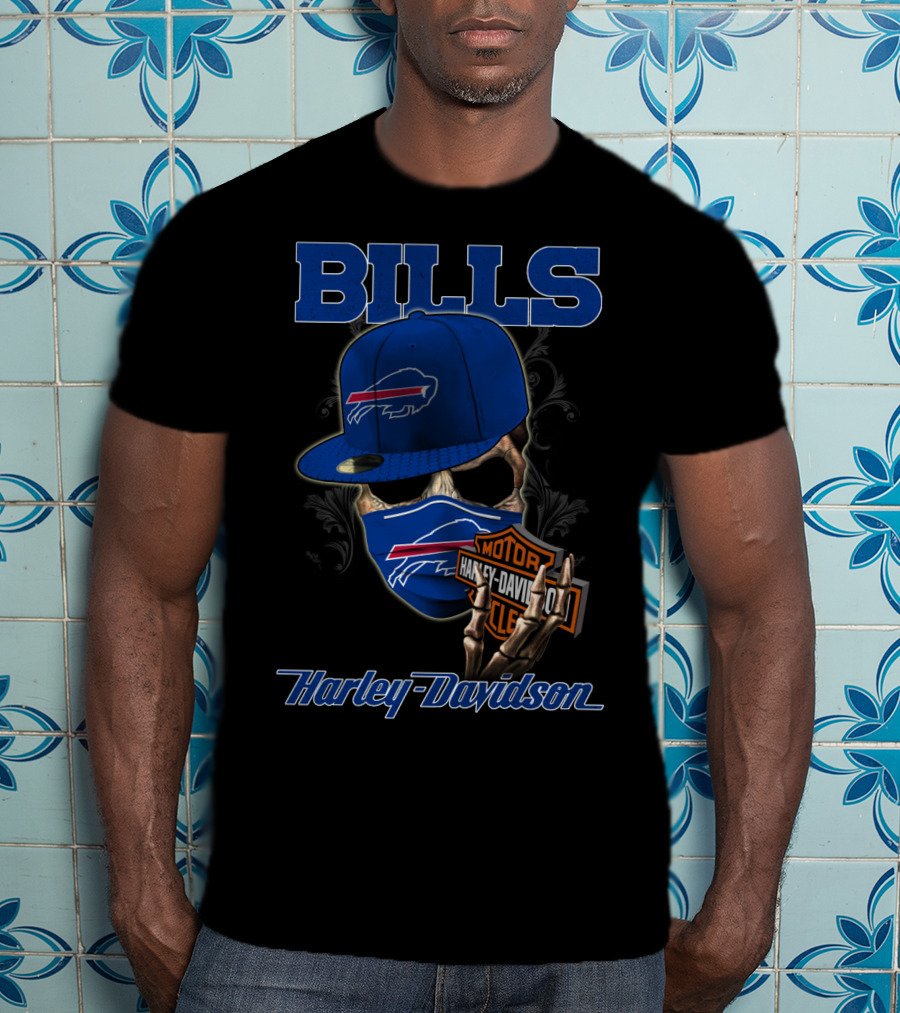 Bills Harley Davidson Nfl Buffalo Bills Harley Davidson Motorcycles T-Shirt