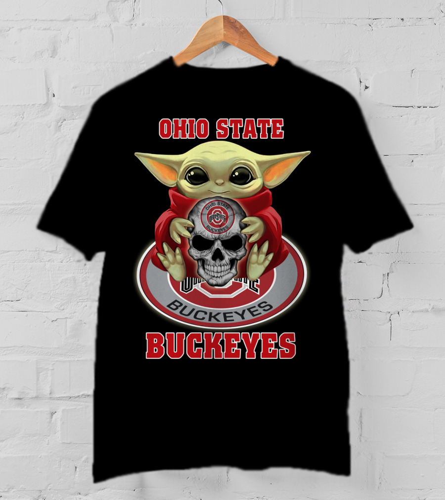 Ohio State Buckeyes Yoda Holding Skull T-Shirt