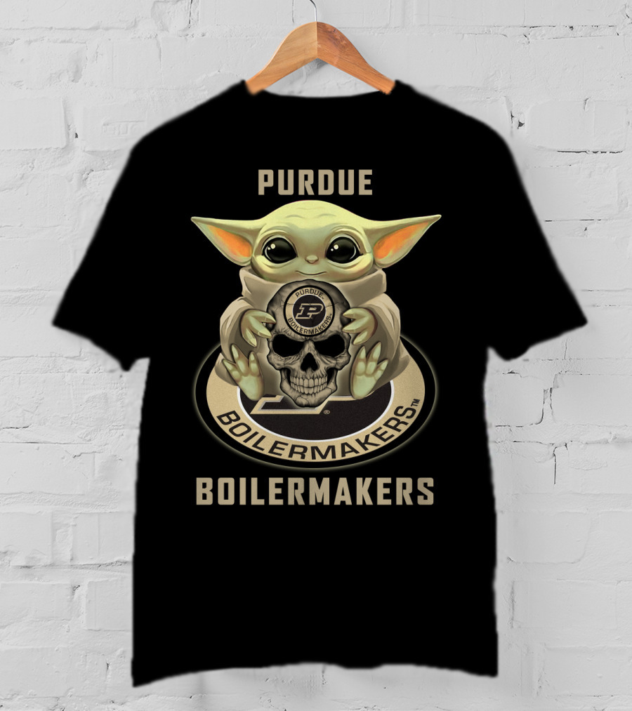 Purdue Boilermakers Yd1404 Baby Alien Skull T-Shirt