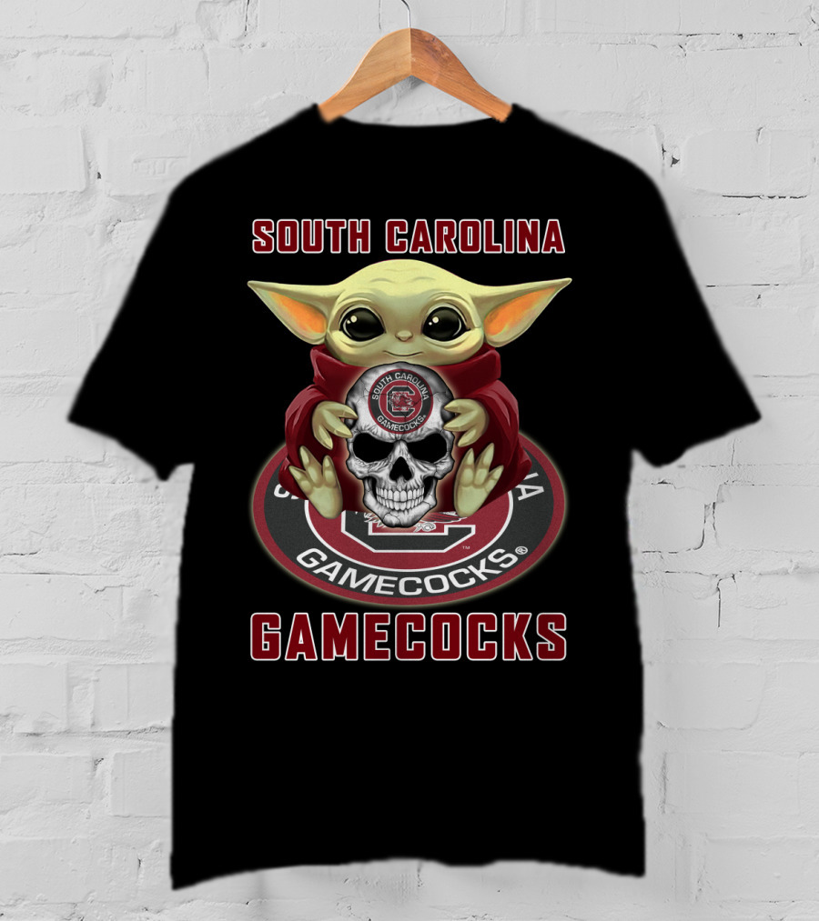 South Carolina Gamecocks Yd1404 Baby Alien Skull Circle T-Shirt