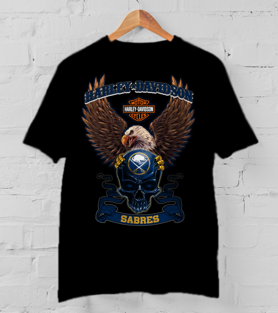 Harley Davidson Motor Cycles Sabres Buffalo Hd1404 T-Shirt