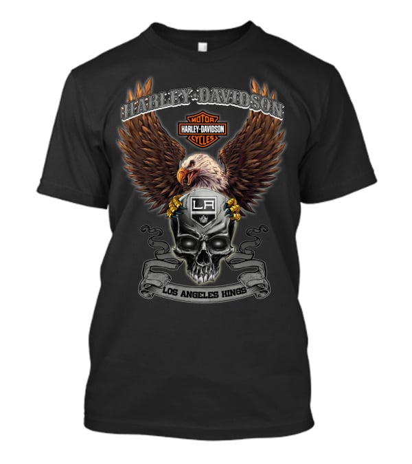 Harley Davidson Los Angeles Kings Eagle Skull T-Shirt