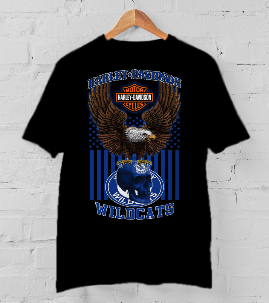 Harley Davidson Motor Cycles Eagle Wildcats T-Shirt