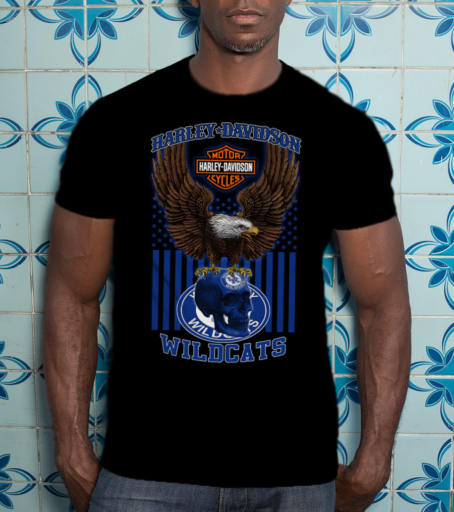 Harley Davidson Motor Cycles Eagle Wildcats T-Shirt