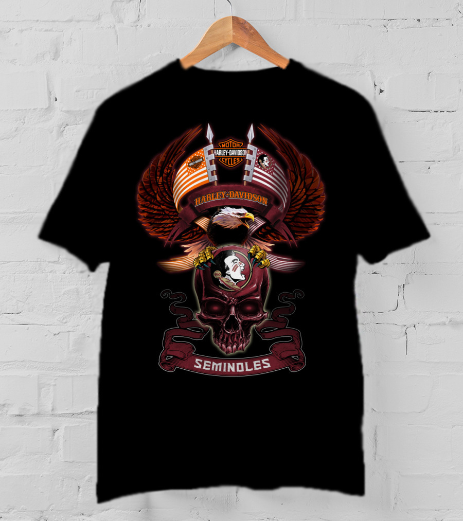 Motor Harley Davidson Cycles Seminoles Florida State Hd2105 T-Shirt