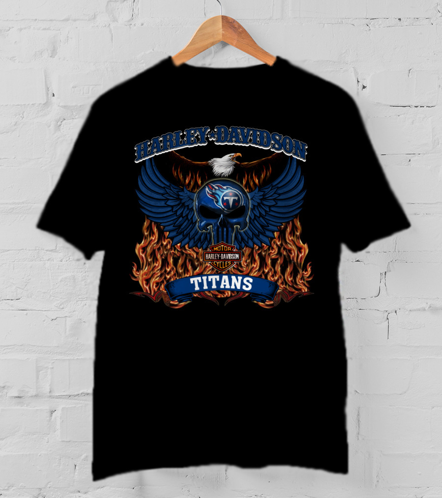 Harley Davidson Motorcycles Tennessee Titans Nfl T-Shirt