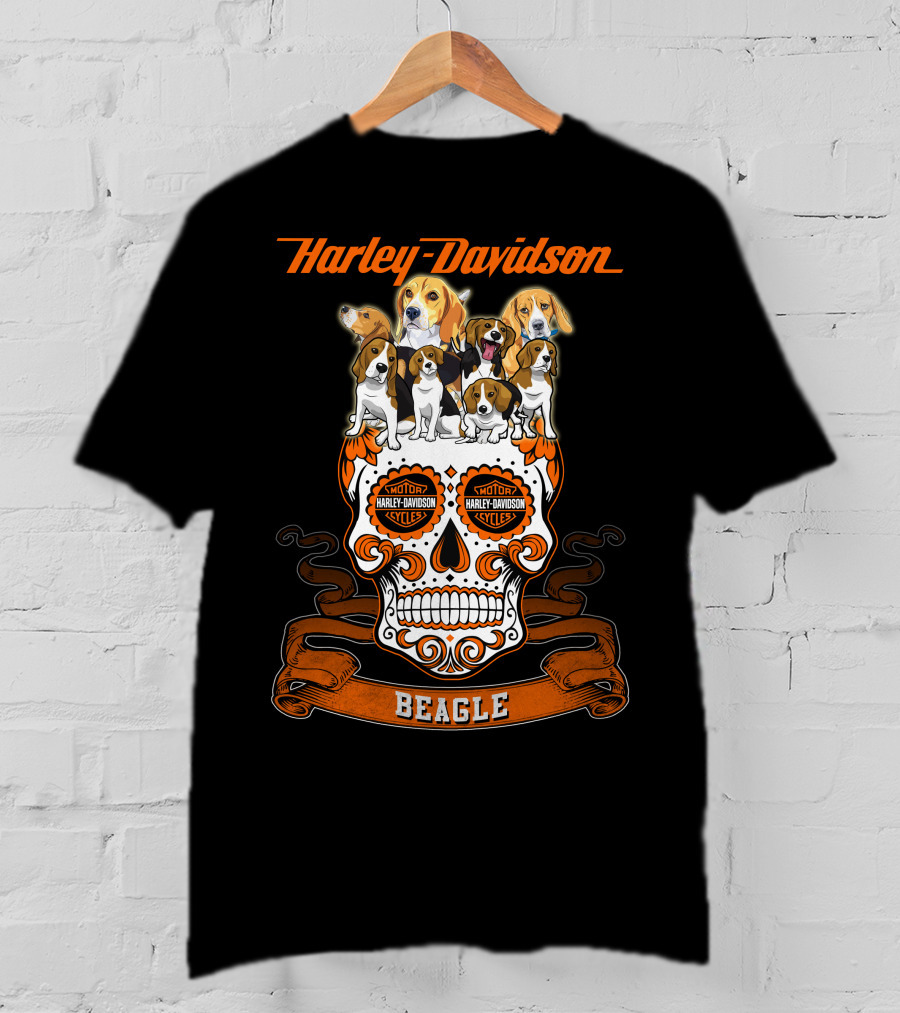 Harley Davidson Motor Cycles Beagle T-Shirt