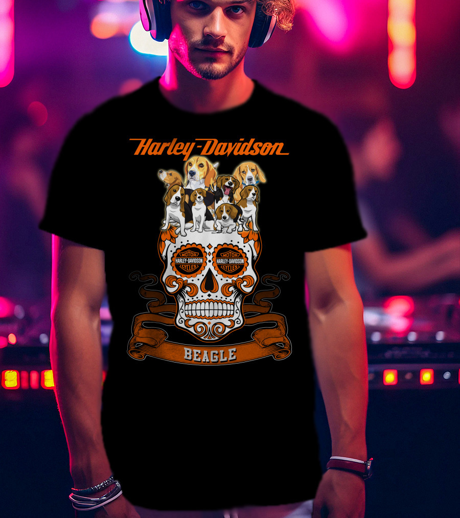 Harley Davidson Motor Cycles Beagle T-Shirt