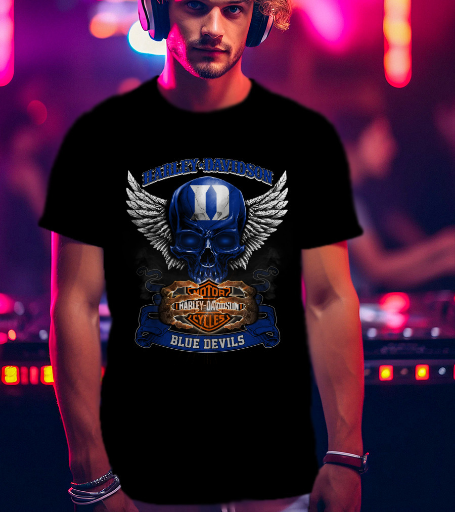 Harley Davidson Blue Devils Motorcycles Duke T-Shirt