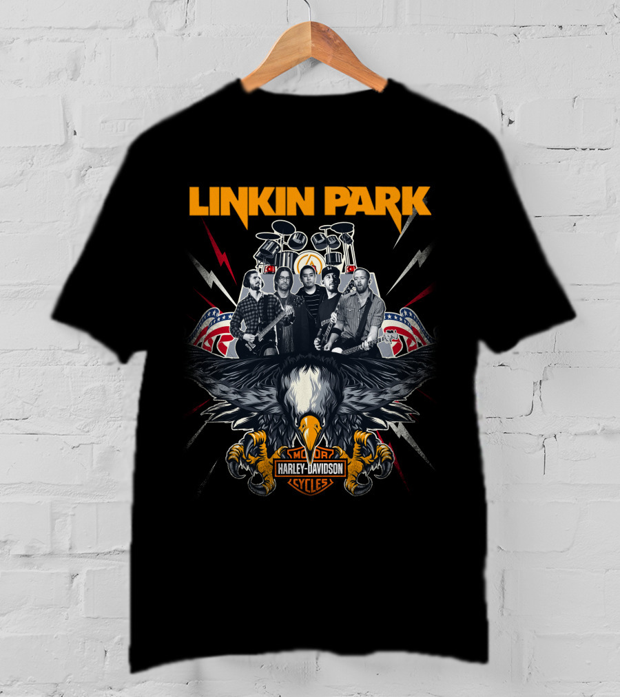 Linkin Park Harley Davidson Motor Cycles Band T-Shirt