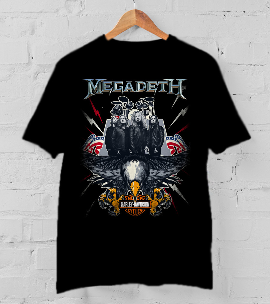 Megadeth Harley Davidson Cycles Band T-Shirt