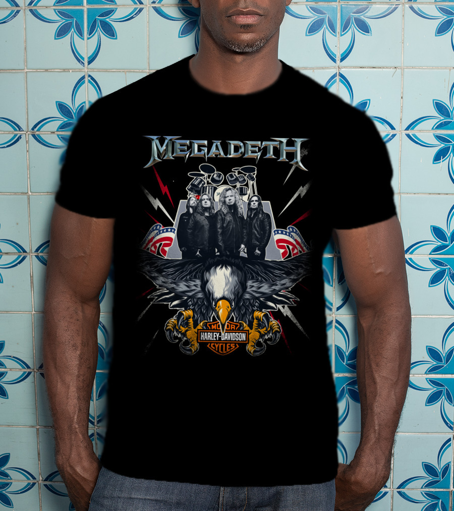 Megadeth Harley Davidson Cycles Band T-Shirt