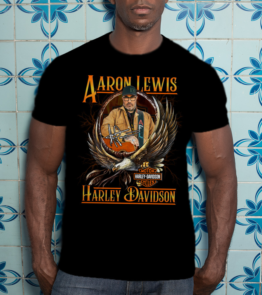Aaron Lewis Harley Davidson Motor Cycles Hd198 T-Shirt