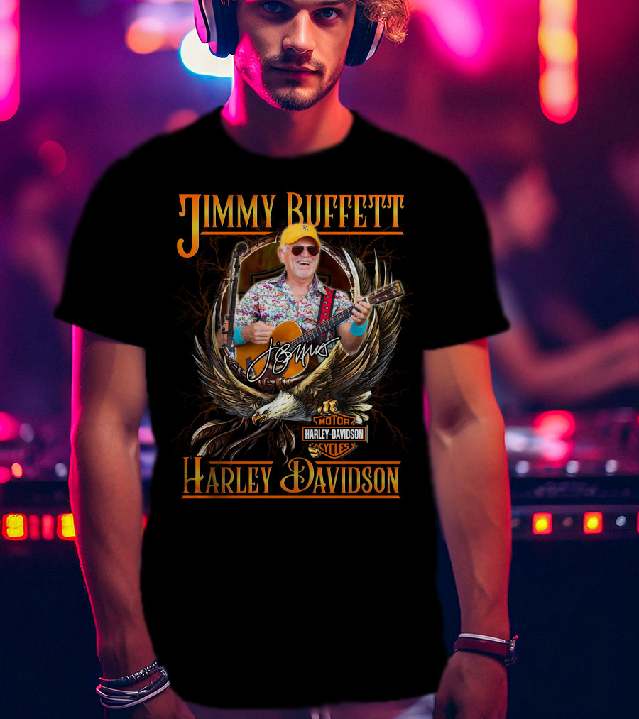 Jimmy Buffett Harley Davidson Motor Cycles T-Shirt