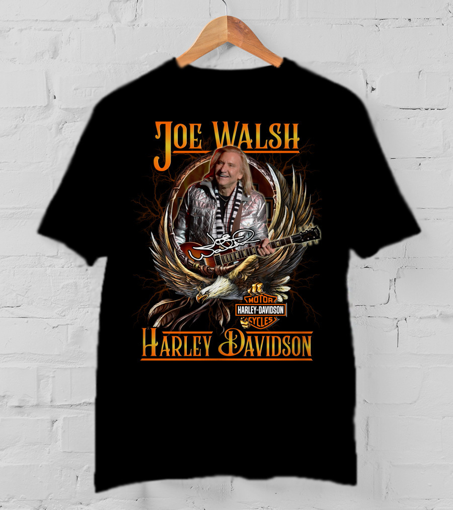 Joe Walsh Harley Davidson Motor Cycles Eagle T-Shirt