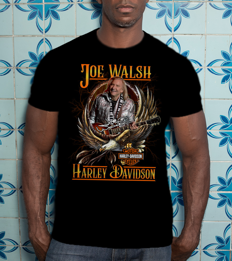 Joe Walsh Harley Davidson Motor Cycles Eagle T-Shirt