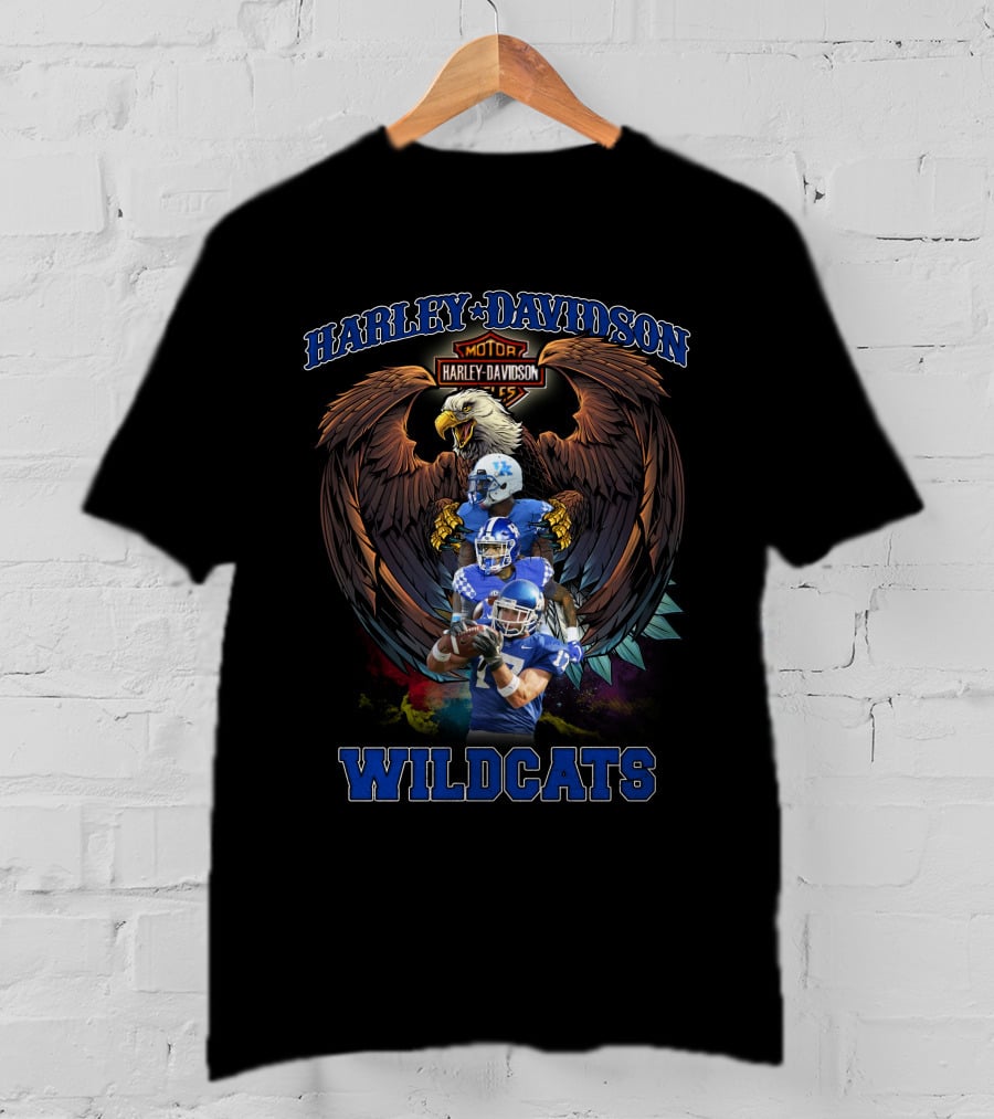 Harley Davidson Motor Eagle Kentucky Wildcats Football T-Shirt