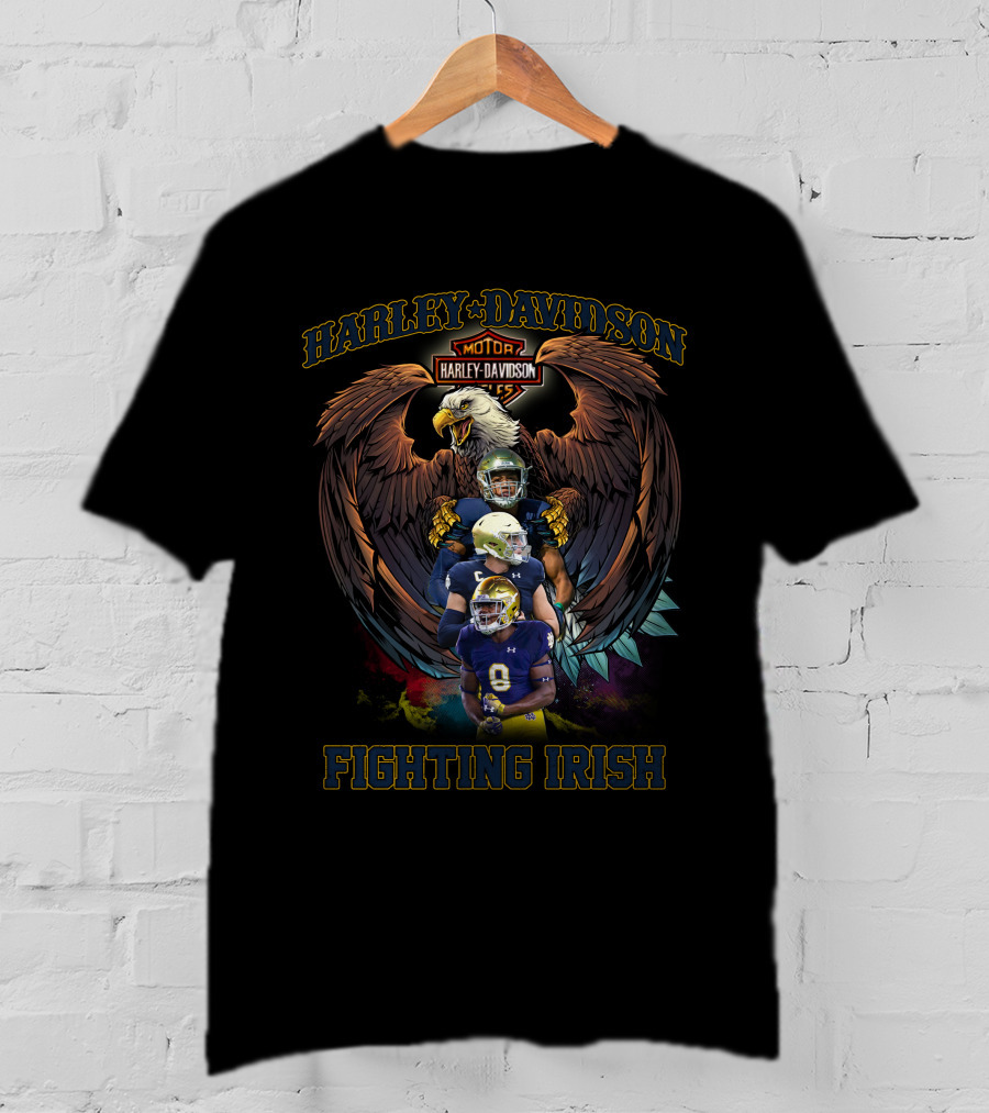 Harley Davidson Motor Eagles Notre Dame Fighting Irish T-Shirt