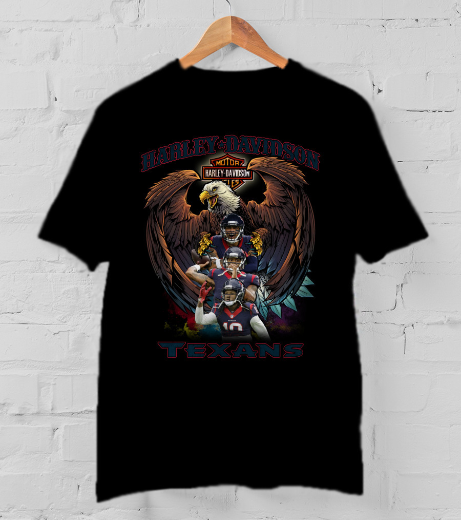 Harley Davidson Motor Eagle Houston Texans T-Shirt